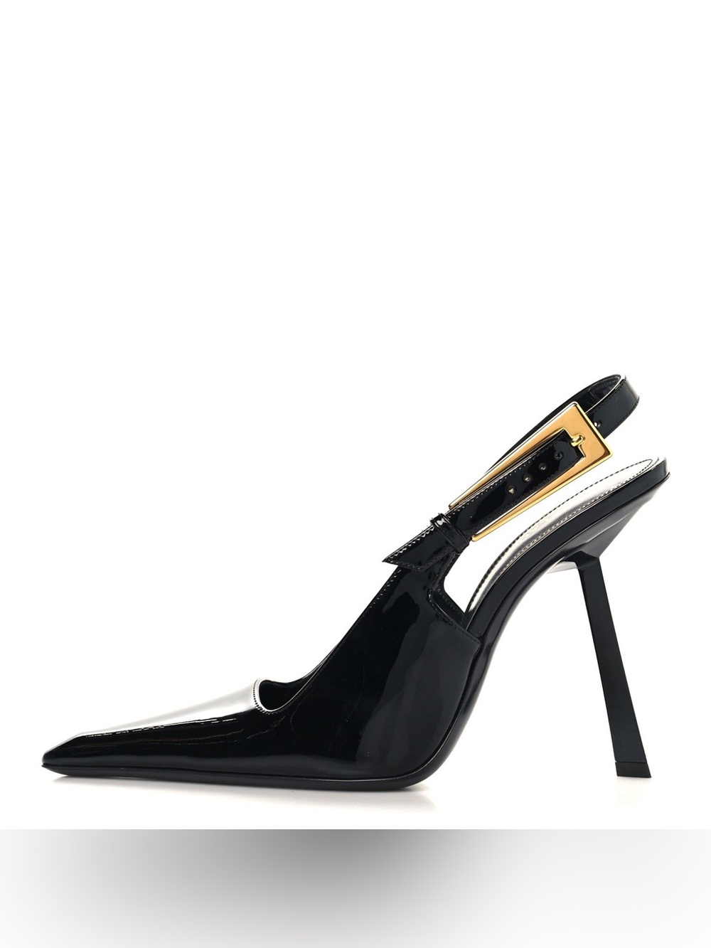 * NEW Saint Laurent Glazed Calfskin Lee Slingback Pumps BT